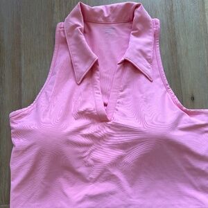 Sleeveless collared polo